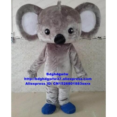 Long Fur Gray Koala Bear Coala Mascot Costume Adult Cartoon Character Outfit Advertisement Promotion Farewell Dinner zx2402