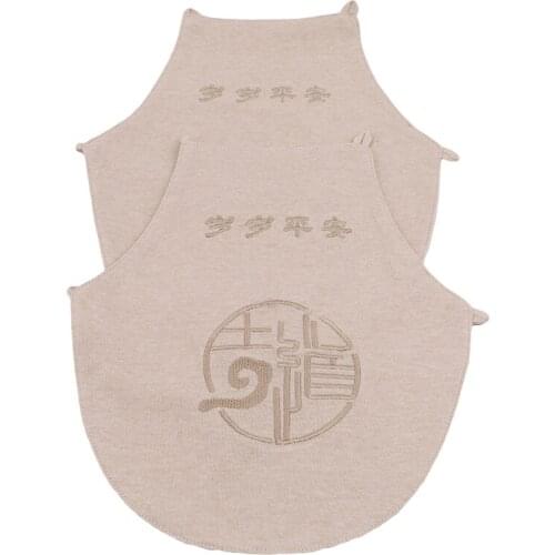 High Quality Spring And Summer Large Thin Baby Apron Newborn Light Coffee Color Cotton Apron Baby Bib Supplies