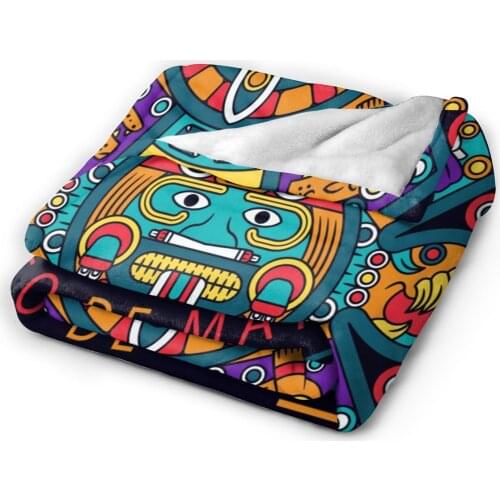 Flannel Blanket Cinco De Mayo Print Soft Thin Fleece Blanket Bedspread Cover for Bed Sofa Home Decor Dropship