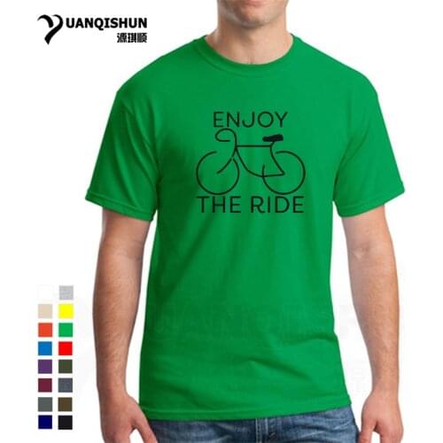 16 Colors Fashion Design Enjoy The Ride Biker T Shirt Men Cyclings Gift Teeshirt Bmx T-shirt Mtb Tops Hipster Tshirt Unisex 3XL