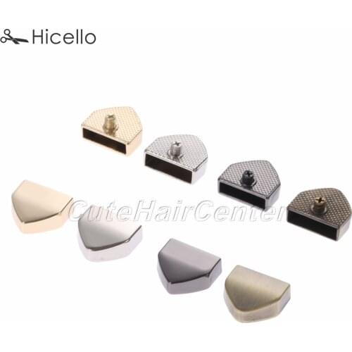 5pcs Metal Zipper Clip End Decoration Screws Bag Handbag DIY Clasp Strap Tail Handmade Hardware Gold Silver Black Bronze Hicello