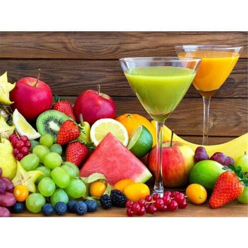 Fruit DIY Embroidery 11CT Cross Stitch Kits Craft Needlework Set Printed Canvas Cotton Thread Home Decoration Hot Sell Room