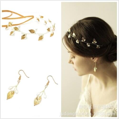 Wedding Crystal Hair Vine Earrings Sets Bridal Hair Accessories Headpieces Bride Halo Headband Hair Jewelry