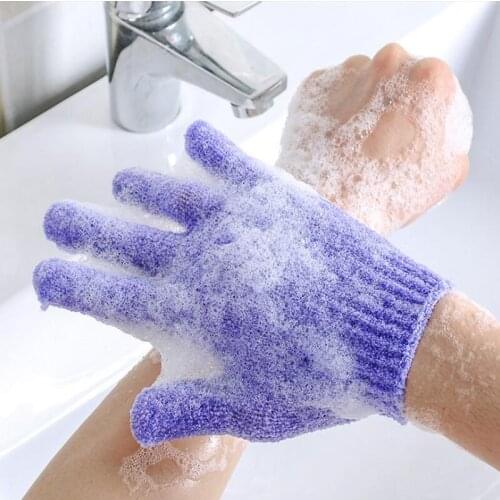 New For Peeling Exfoliating Mitt Glove For Shower Scrub Gloves Resistance Body Massage Sponge Wash Skin Moisturizing SPA Foam