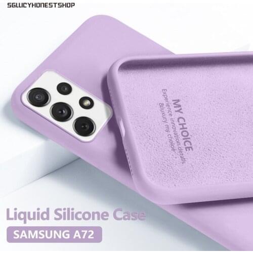 Origina Liquid Silicone Case For Samsung A52 A72 A42 A12 5G A21S A71 A51 4G A31 A41 For Samsung S20 FE S21 Plus Ultra M51 Cover