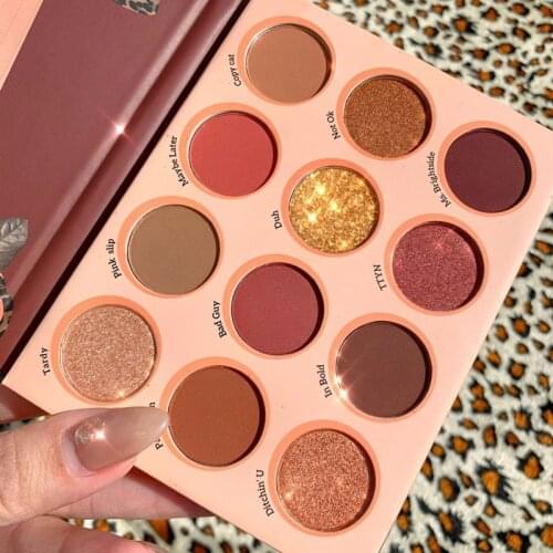 GUICAMI Eyeshadow Palette Leopard Series Matte 12 Colors Makeup Long Lasting Waterproof Non-Smudge Eyeshadow Cosmetics TSLM2