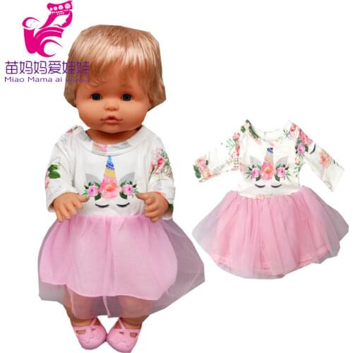 Baby Doll Dress 35 Cm Pink Unicorn Dress Fit 38cm Doll Nenuco Ropa Y Su Hermanita Dress Wear