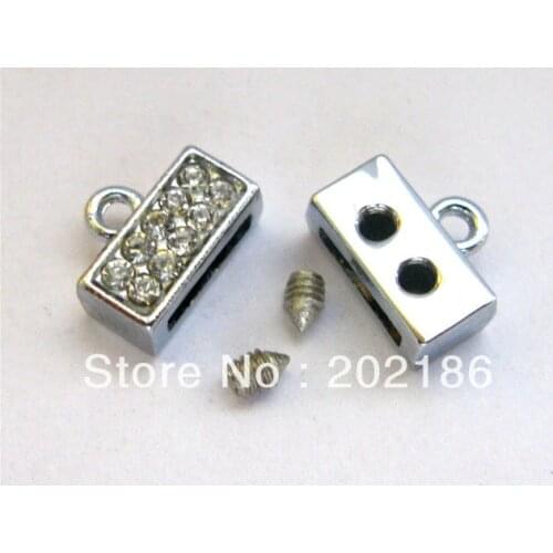 10pcs 8mm 10mm Connector Charms Can Through 8mm Band Fit Key Chain Phone Strips DA030