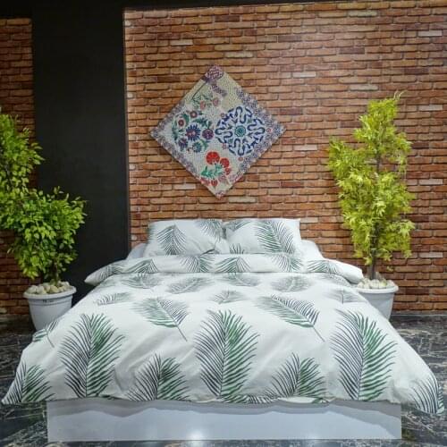 Duvet Cover Set-%100 Cotton-No Ironing Required-Queen-3 Pieces Bedding Set-Energy