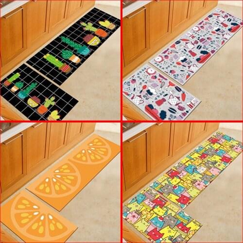 Simple European Kitchen Carpet Rug Anti-slip Modern Area Rugs Living Room Balcony Bathroom Anti-slip Carpets Doormat Hallway