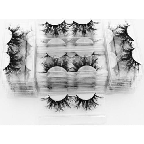 Visofree 40 Pairs/pack 25mm Lashes 3D Mink Lashes Extension High Volume Lashes faux cils wholesale Full Cross Eyelashes Makeup