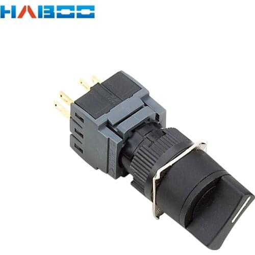 16mm 2/3 position momentary self locking 8/12 pins push Rotary button switch round selector switch Round/square/rectangular head