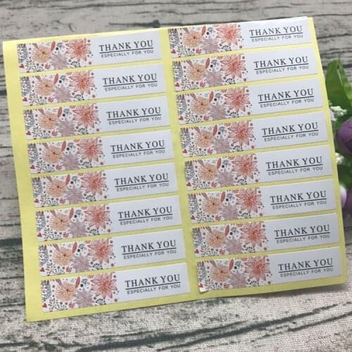 DIY Scrapbooking Thank You Simple Sealing Sticker for Cookie/Candy/Nuts/Party Gift Package,High Quality 70 X 15MM, 160pcs/lot