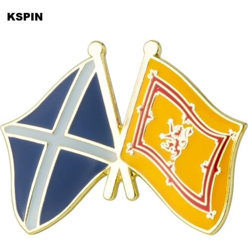 Scotland Blue & Scotland Lion Friendship Lapel Pins Flag Lapel Pins Country Flag Badge Flag Badge Brooch XY0521
