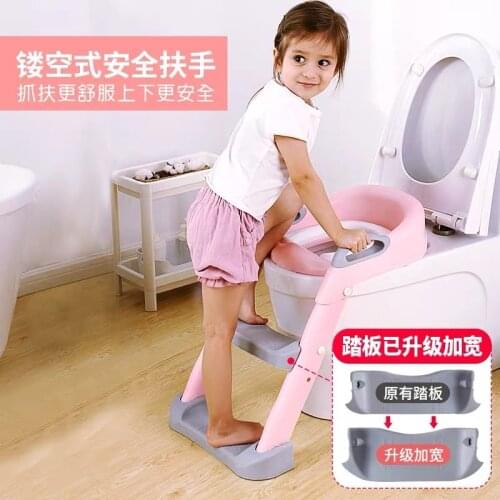 Folding Baby Potty Seat Urinal Backrest Training Chair with Adjustable Step Stool Ladder Safe Toilet Chair for Children Toddlers