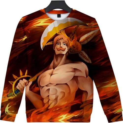 Cosplay Oversized hoodies The Seven Deadly Sins Hoodie men Sweatshirt boy O-Neck Spring Autumn Harajuku Hoody mens Clothing