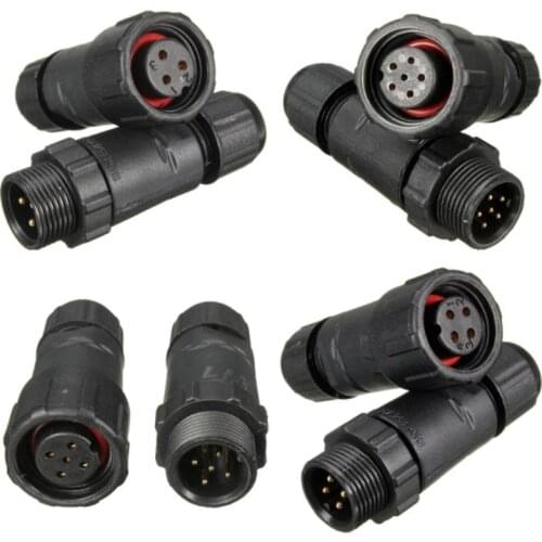 3/4/5/6Pins Assembled IP68 Waterproof Soldering Connector Plug Socket For Industries Accessories