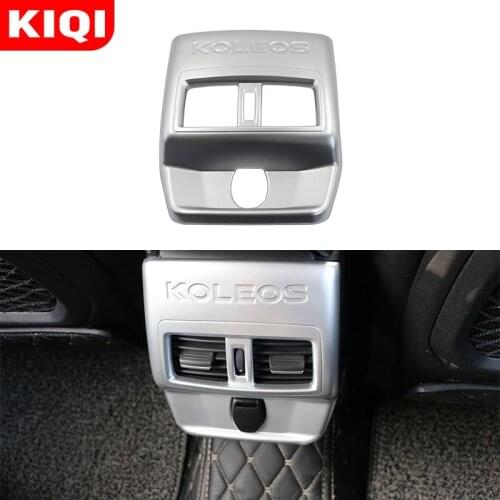 Car Chrome Rear Air Vent Outlet Protection Trim Armrest Air Vent Sticker for Renault Koleos Samsung QM6 2016 - 2020