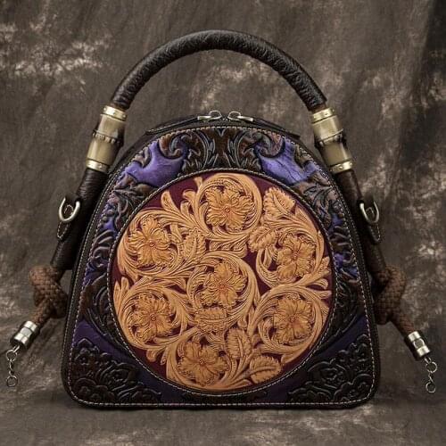 Retro 2021 Summer Genuine Leather Shopping Bag Luxury Handbags Women Bags Designer Casual Tote Handmade Shoulder Bags Sac A Main