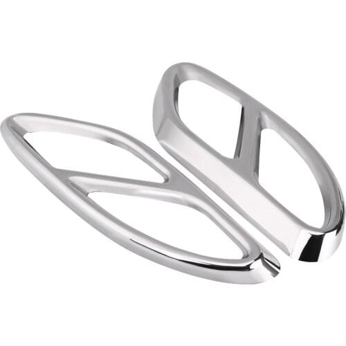 1 Pair Stainless Steel Exhaust Tail Pipe Cover Trims Silver Black for Mercedes Benz GLC C E-Class C207 Coupe 14-17