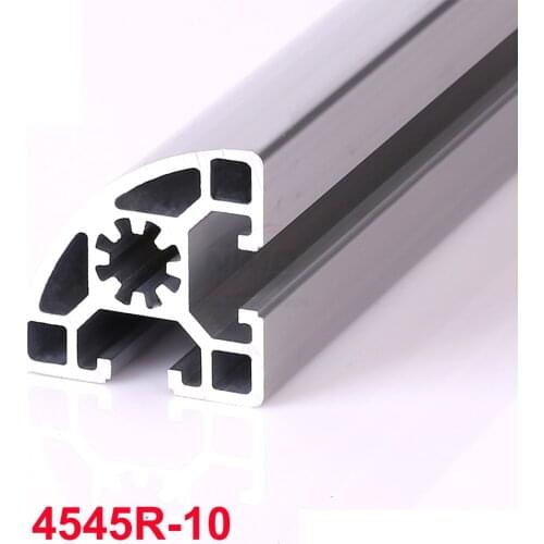1PC 4545R-10 EU Aluminum Profile 100-800mm Length 1/4 Curved Linear Rail for DIY 3D Printer CNC