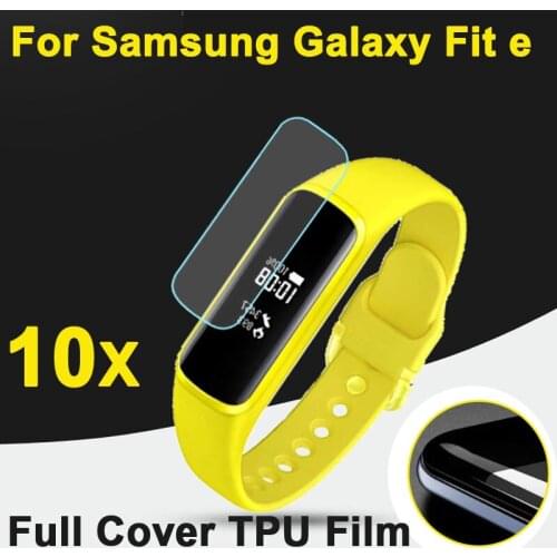 10pcs/lot Full Cover Soft TPU Anti-Explosion Protective Film for Samsung Galaxy Fit/fit E Sport Band SmartWatch Screen Protector