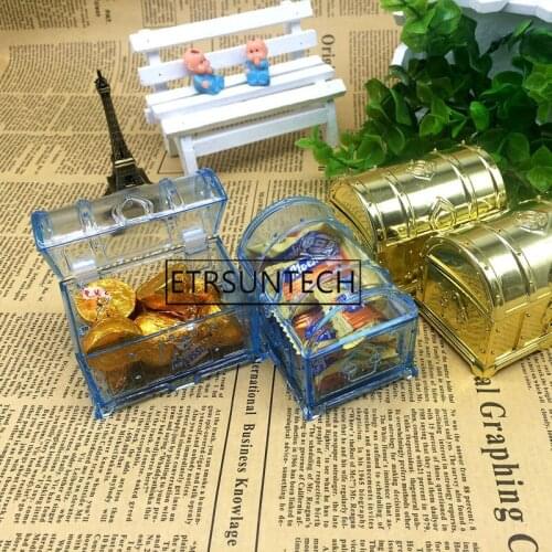 120pcs Candy Box Storage Organizer Chest Box Pirate Treasure for Jewelry Trinket Box for Baby Shower Party Decor Gift