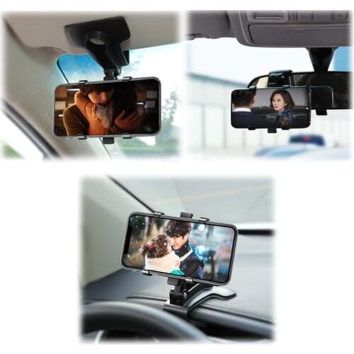 1x/2x 360 Degree Car Phone Holder Mobile phone Stands Dashboard Rearview Mirror Sun Visor In Car GPS Navigation Bracket
