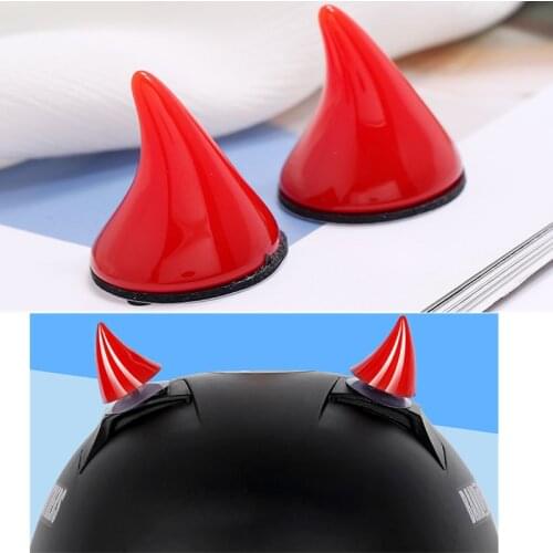 2pcs Car Motorcycle Helmet Devil Horn Cute Cat Ears Decoration Motocross Full Face Off Road Helmet Decoration Car Accessories