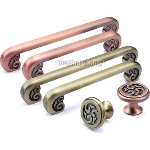 European Elegant 2PCS Retro Kitchen Cabinet Door Handles Cupboard Wardrobe Drawer Dresser Wine Cabinet Pulls Handles and Knobs