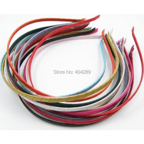 5pcs Black Headband Korean Style Cloth Metal ribbon fabric wrap band Hair Accessories 5mm for DIY Craft