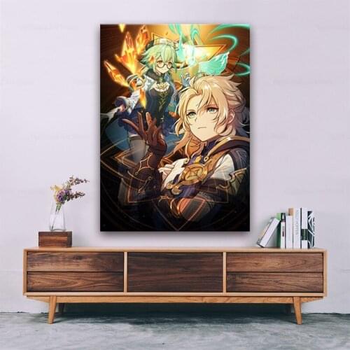Paimon Genshin Impact Anime Canvas Painting Decor Wall Art Pictures Bedroom Study Home Living Room Decoration Prints Poster