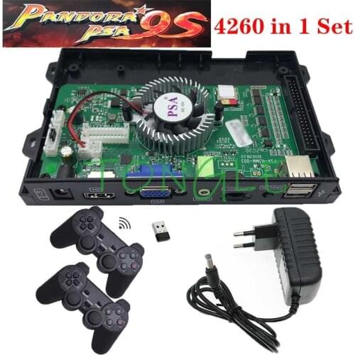 Arcade Pandoras 9S 3160 Upgraed To 4260 In 1 With 16PCS 3D Game Board Arcade Consloe Machine DIY Wired Wireless Gamepad Kit