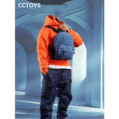 Cctoys 1/6 Soldier Cc012 Casual Backpack Corduroy Travel Trendy Fashion Bag Fit For 12-inch Action Figure Model Toy Accessories