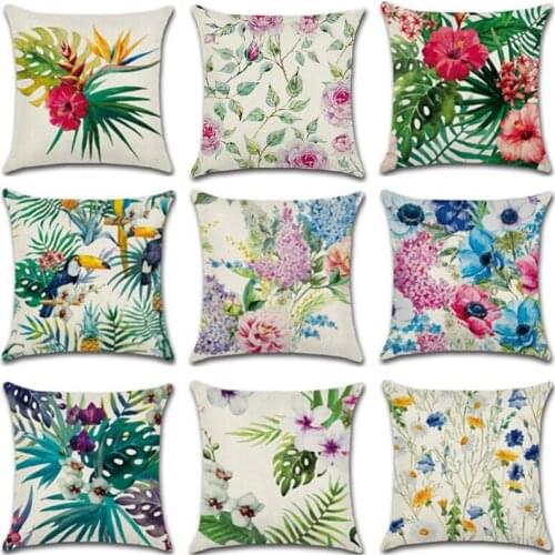 Hglegywplant Pillow Case Throw Cushion Case Home Animals Cotton Linen Soft Room Gifts Single Sides Printing