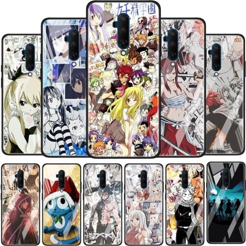 Fairy Tail Anime Tempered Glass Cover For OnePlus Z 7 8 9 7T 8T 9R Nord 5G Pro Silicone Phone Case Coque