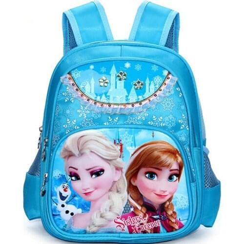 Disney Girls School Bags Princess Elsa Schoolbags Children Backpack kids Cartoon Primary Bookbag Kids Mochila Infantil