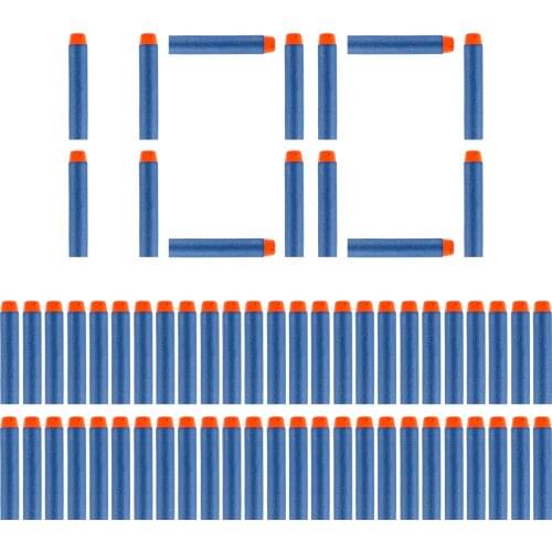 100PCS Darts For Nerf Soft Hollow Hole Head 7.2cm Refill Darts Toy Gun Bullets for Nerf Series Blasters Xmas Kid Children Gift