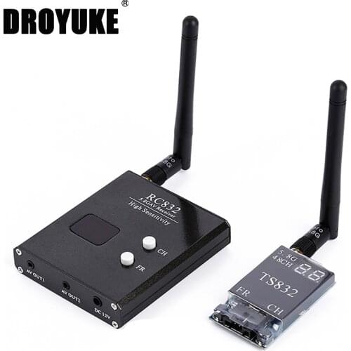 Hot sale 48Ch 5.8G 600mw 5km Wireless AV Transmitter TS832 Receiver RC832 for FPV Multicopter RC Aircraft Quadcopter Dropship