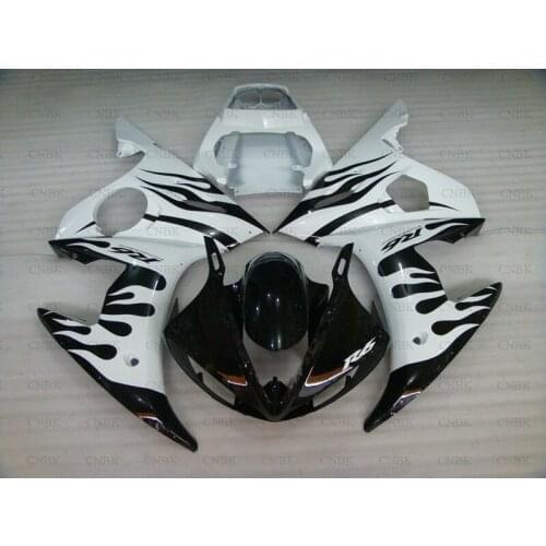 Body Kits for YZF600 R6 2005 YZFR6 Fairings 04 05 YZF R6 Abs Fairing 2003 - 2005 Black White