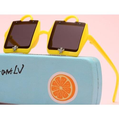 Fashion Square Children Sunglasses Classic Boys Girls Vintage Brand Design Sun Glasses Cute Baby Cartoons Eyeglasses Uv400