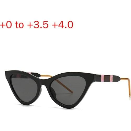 Fashion Cat Frame Women Gray Reading Glasses Female Presbyopia Sunglasses Prescription Eyeglasses Magnifier 1.0~ 4.0 NX