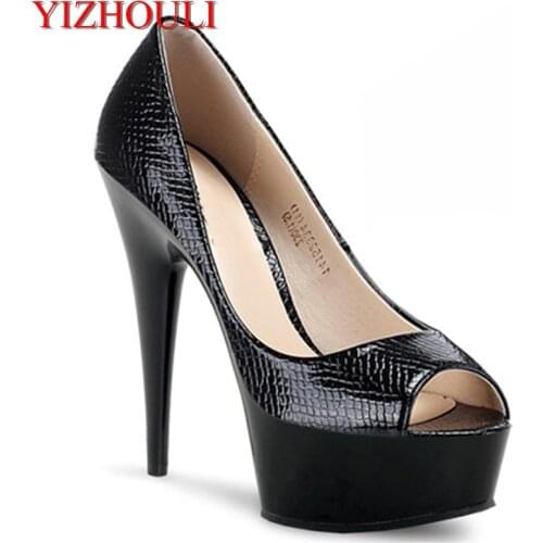 15cm hate the height of the night club and the super high heel peoples leather factory direct sales of new large Dance Shoes