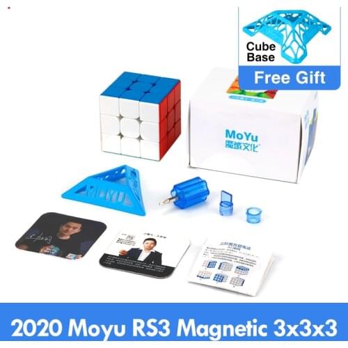 Newest 2020 Moyu Rs3 m Magnetic 3x3x3 Magic Cube MF3RS3 M 3x3 Magico Cubo RS3M Magnetic Cube 3*3 Speed Puzzle Toys for Children