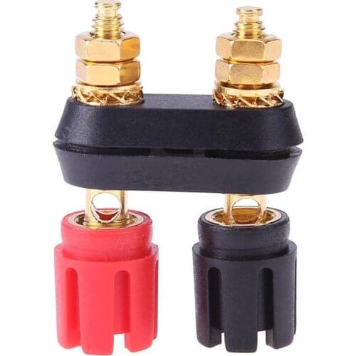 New Hot Quality Banana plugs Couple Terminals Red Black Connector Amplifier Terminal Binding Post Banana Speaker Plug Jack Tools