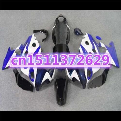 Painted -Fairings for A GSX750F 600F Katana 1997 98 99 00 01 02 03 04 2005 GSX 600 F 2005 blue white black fairing-Dor
