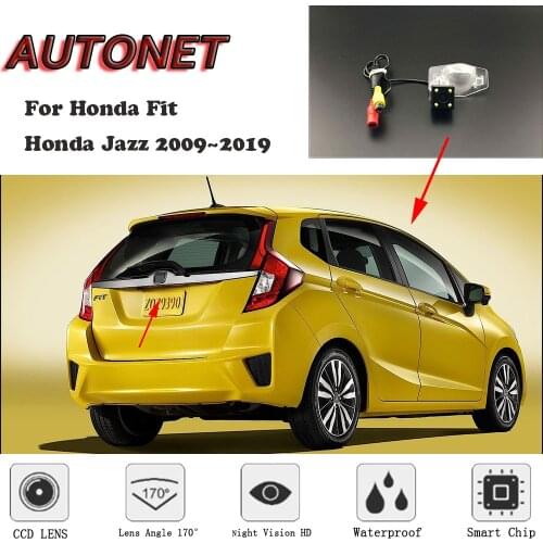 AUTONET HD Night Vision Backup Rear View camera For Honda Fit Honda Jazz MK2 MK3 2009~2019 CCD/license plate Camera