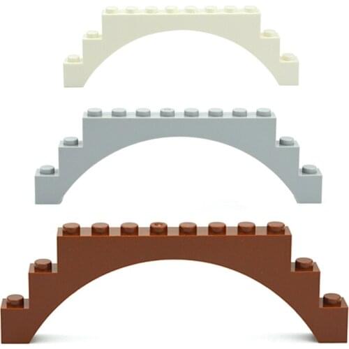 Assembles Particles Moc Brick Arch 1x12x3 Top With Reinforced Underside Bridge 6108 14707 18838 DIY Enlighten Building Blocks