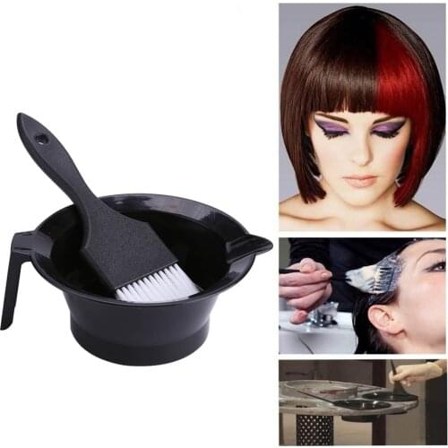 Hair Colouring Brush Mixing Bowl Tint Coloring Salon Comb Brushes Plastic for Hair Decorative Caring Accessories