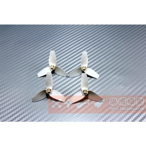 Three bladed propeller for quadrotor quadcopter 1.0mm shaft hole 720 hollow cup 1103 brushless motor (4 pcs)